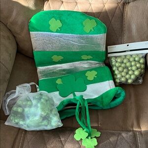 Green and Silver Party Supplies Set